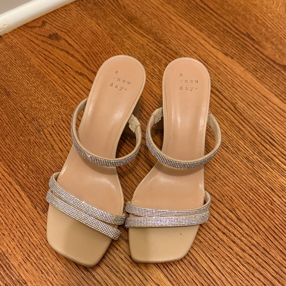 A New Day Women's Sparkling Silver Heels